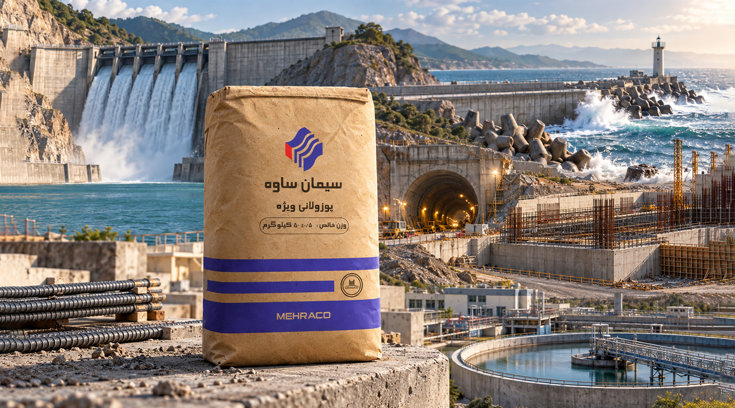 سیمان پوزولانی برای چه پروژههایی مناسب است؟ سیمان پوزولانی کنار سد