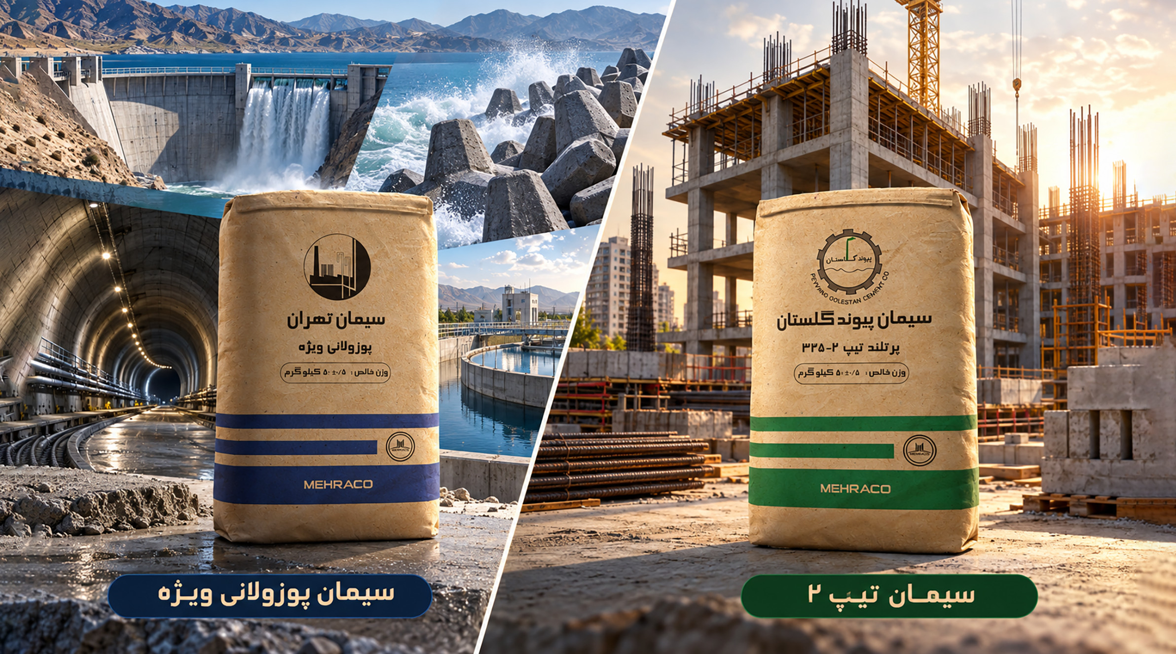 سیمان پوزولانی یا تیپ 2 سیمان پوزولانی یا سیمان تیپ 2