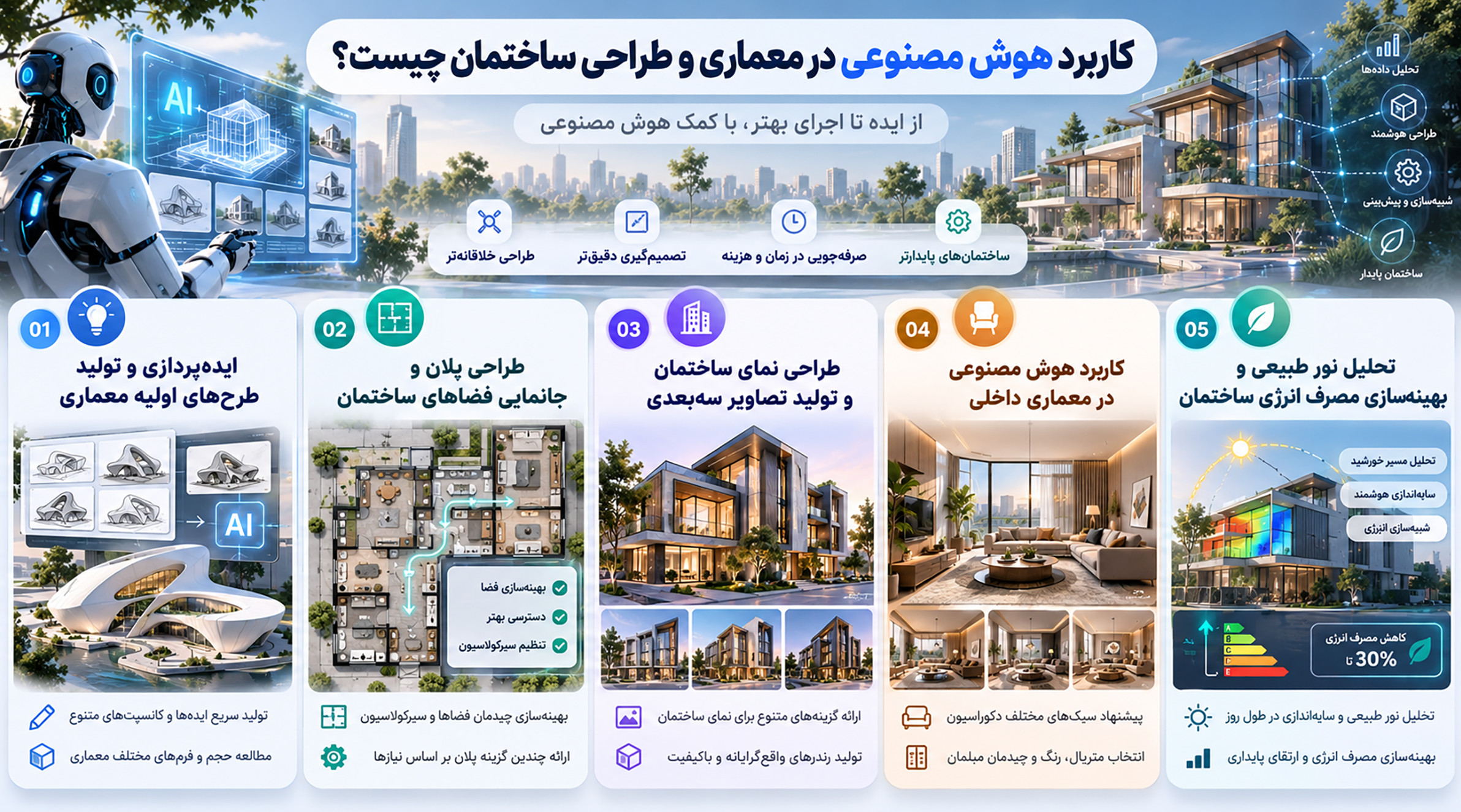 کاربرد هوش مصنوعی در طراحی ساختمان