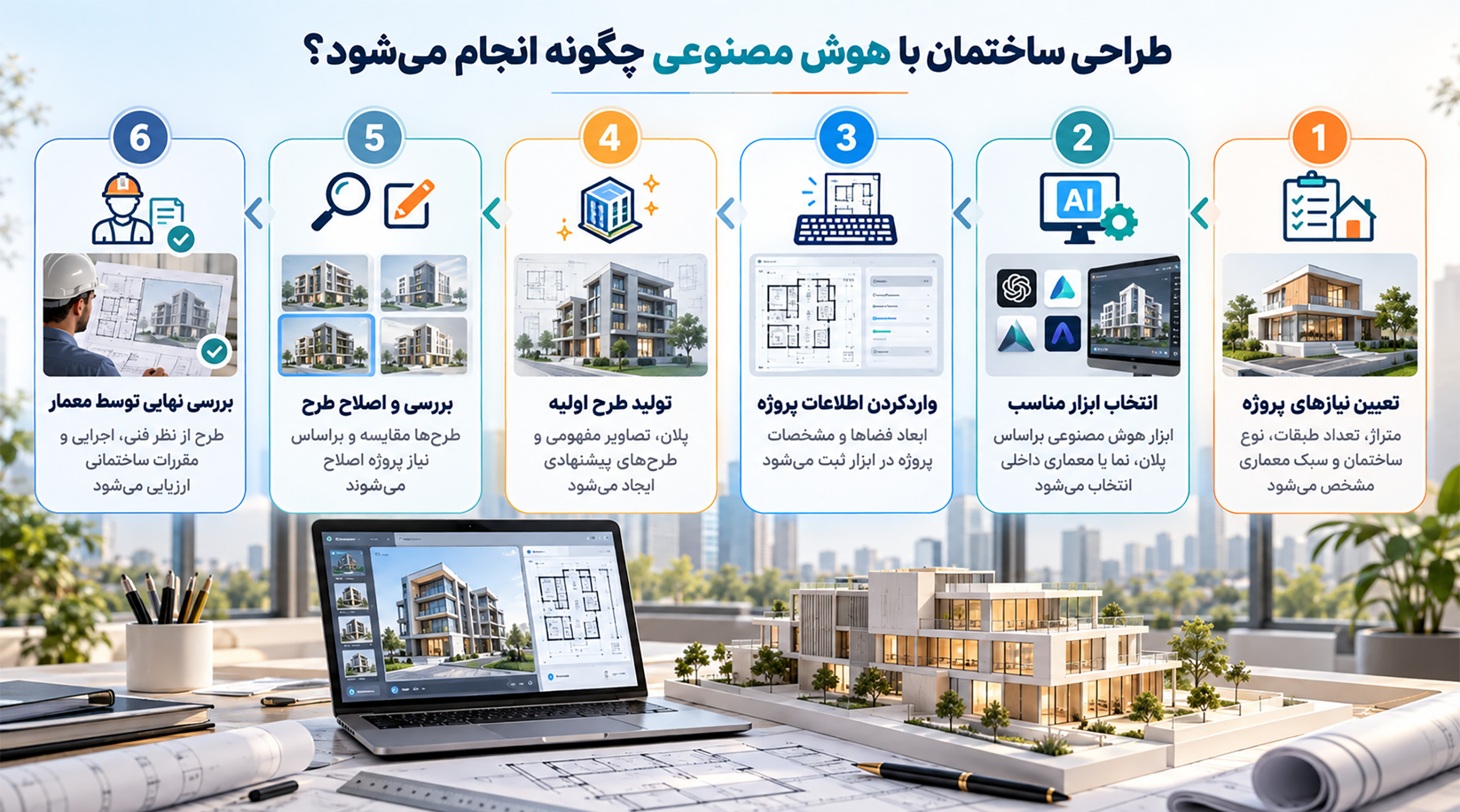 مراحل طراحی ساختمان با هوش مصنوعی
