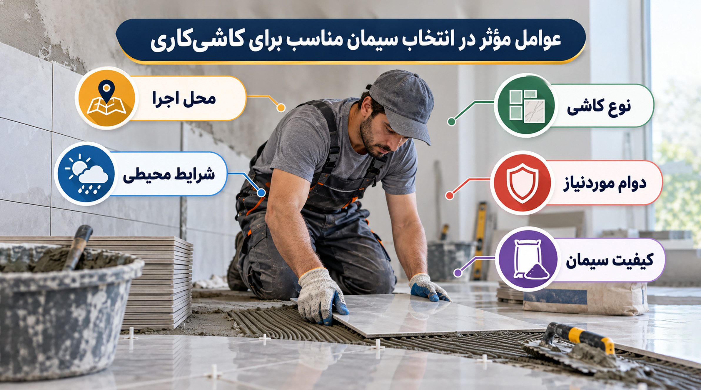 معیارهای انتخاب سیمان کاشی‌کاری