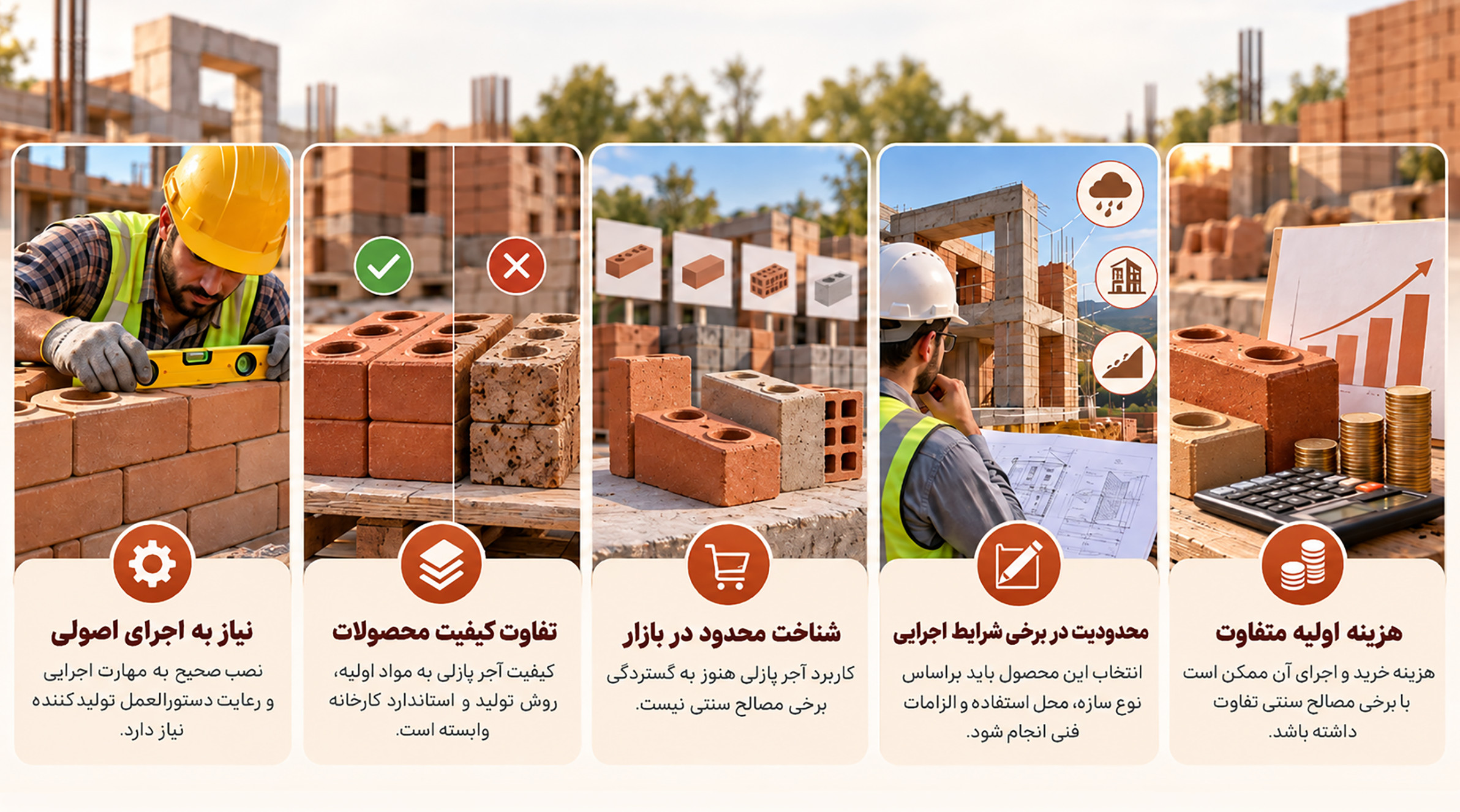 معایب آجر پازلی چیست؟ معایب آجر پازلی در ساختمان