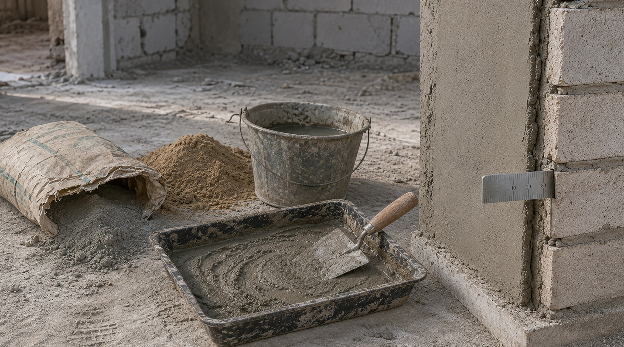نسبت ترکیب و ضخامت پلاستر سیمانی چگونه است