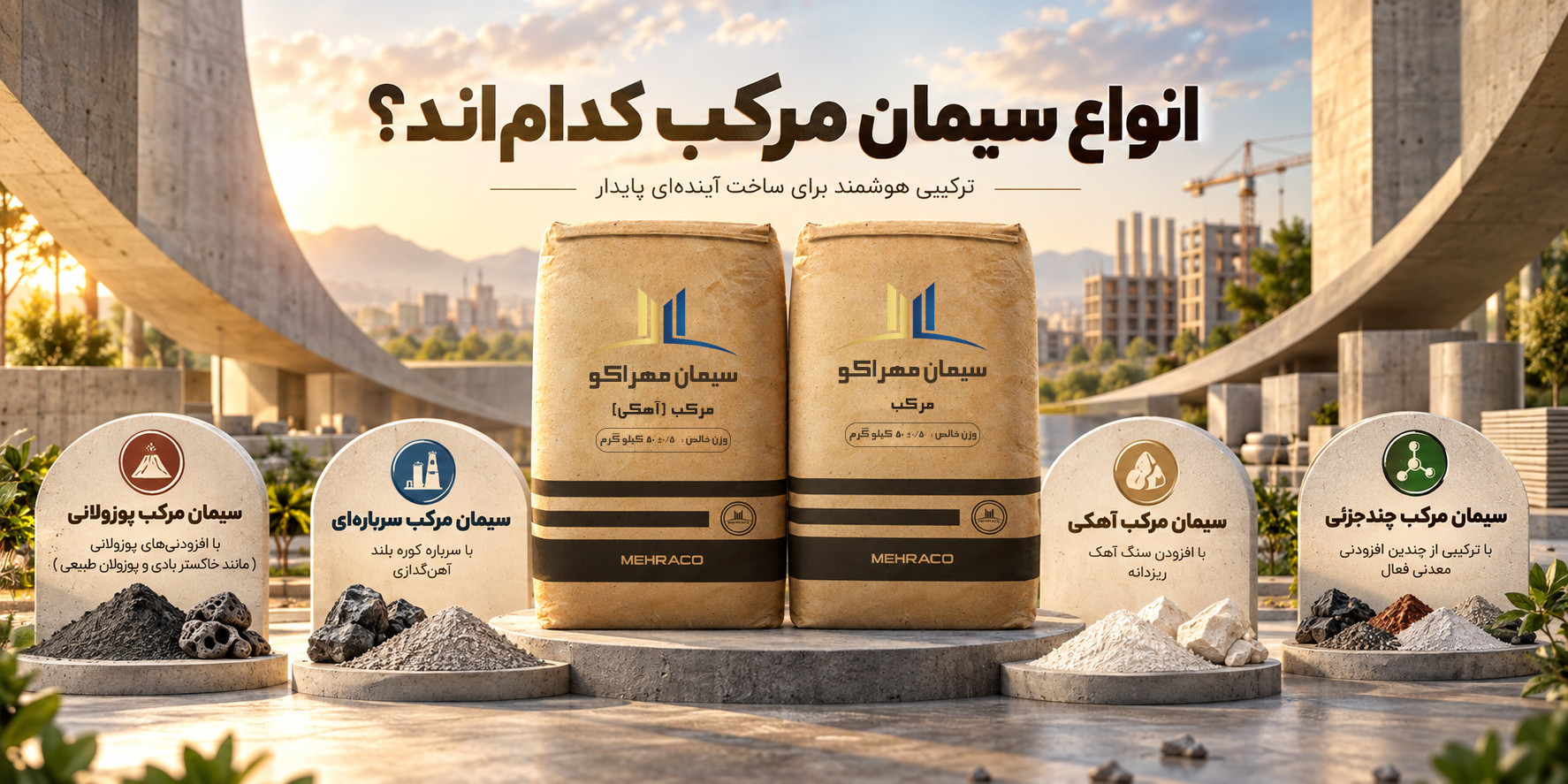 انواع سیمان مرکب کداماند؟ کیسههای انواع سیمان مرکب