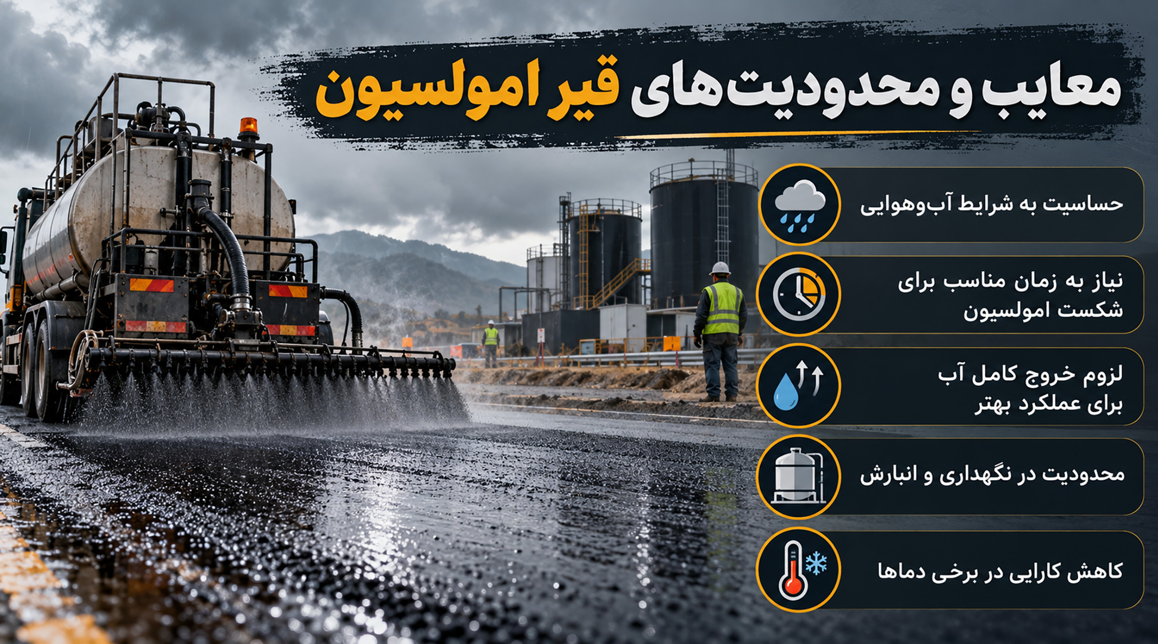 مزایا و معایب امولسیون مزایا و معایب قیر