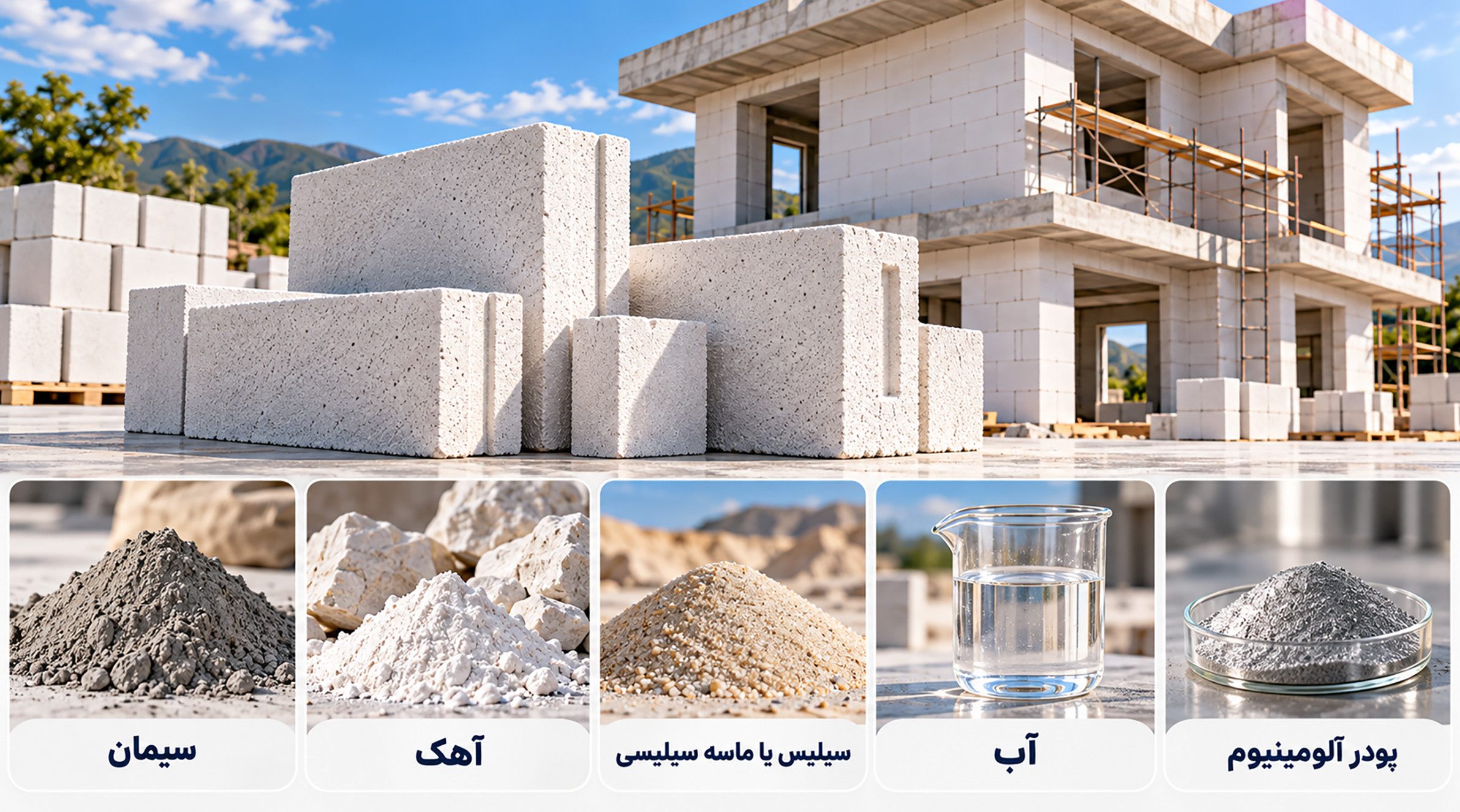 مواد اولیه بلوک هبلکس