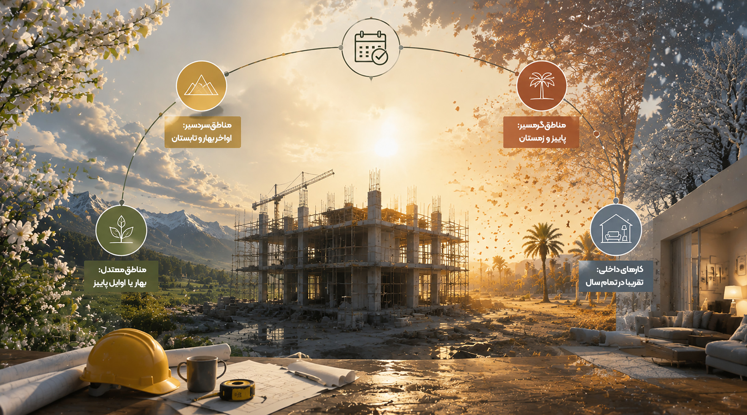 بهترین زمان برای شروع ساخت‌وساز چه فصلی است؟