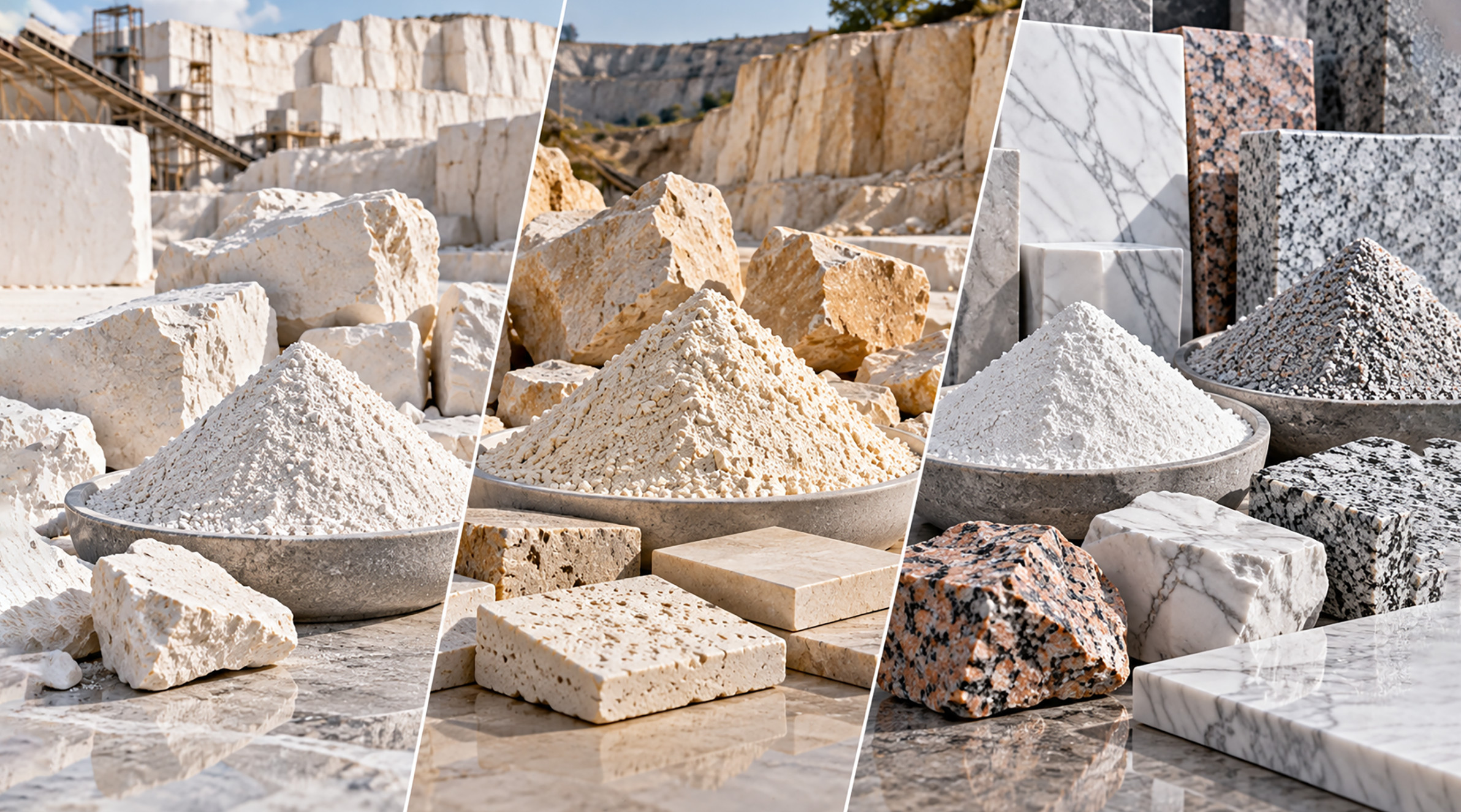 انواع پودر سنگ ساختمانی