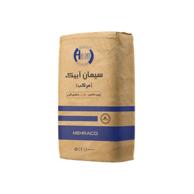‌سیمان مرکب آبیک کیسه 50 نمای سه رخ