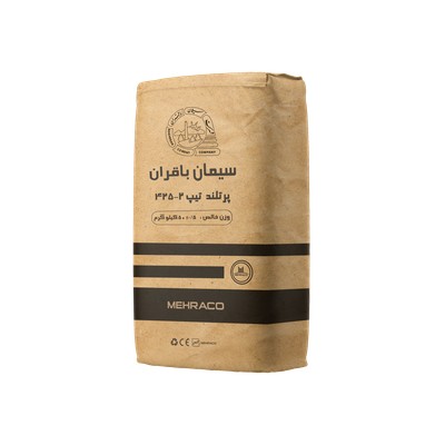 سیمان تیپ 2-425 باقران 50 کیلویی نمای سه رخ