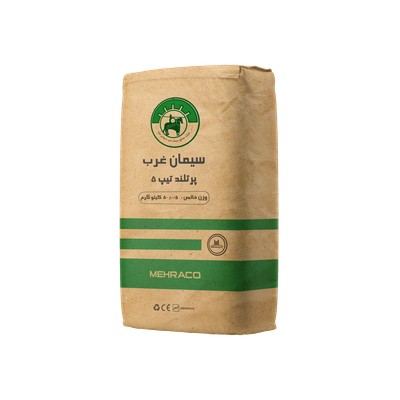 سیمان تیپ 5-425 غرب پاکت 50 نمای سه رخ