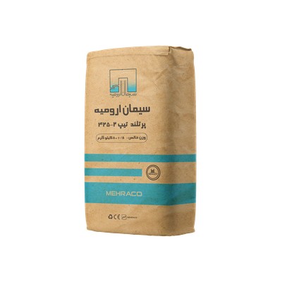 سیمان تیپ 2-425 ارومیه 50 کیلویی نمای سه رخ