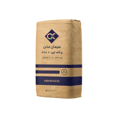 سیمان تیپ 2-425 قایین 50 کیلویی نمای سه رخ