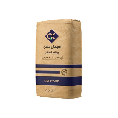 سیمان پرتلند آهکی قایین 50 کیلویی نمای سه رخ