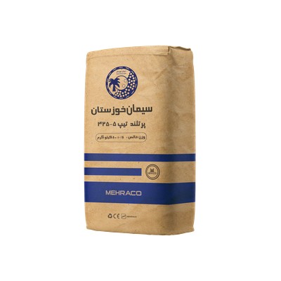 سیمان تیپ 5-425 خوزستان 50 کیلویی نمای سه رخ