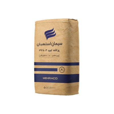 سیمان تیپ 2-325 استهبان 50 کیلویی نمای سه رخ