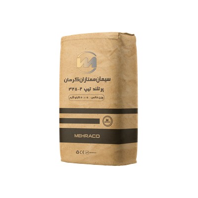 سیمان تیپ 2-425 ممتازان کرمان کیسه 50 نمای سه رخ