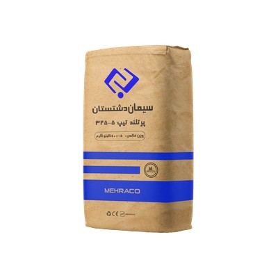 سیمان تیپ 5-325 دشتستان 50 کیلویی نمای سه رخ
