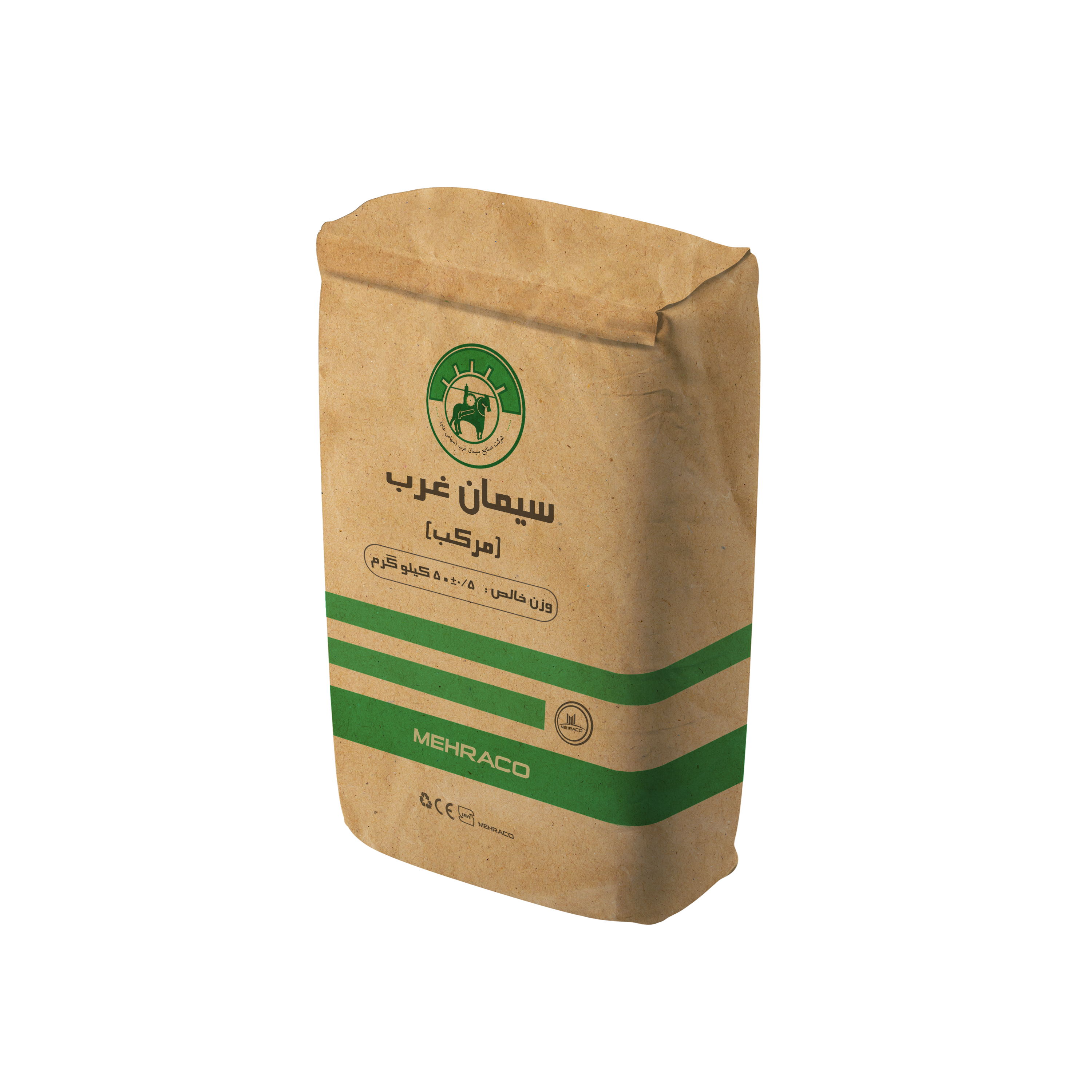 سیمان مرکب غرب 50 کیلویی نمای بالا